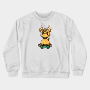 Cute Giraffe Playing Game Crewneck Sweatshirt